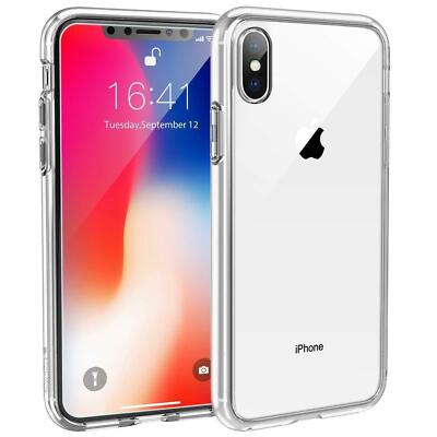Durchsichtige Hülle für iPhone X 10 Abdeckung Schutzhülle Silikon stoßfest robust ultradünn