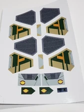 Custom Green Tan Stripe Sticker Sheet fits  Star Wars 75281 75135  9494 7661