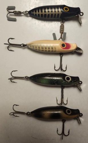 Leurres de pêche vintage, Heddon, Millsite, lot de (5