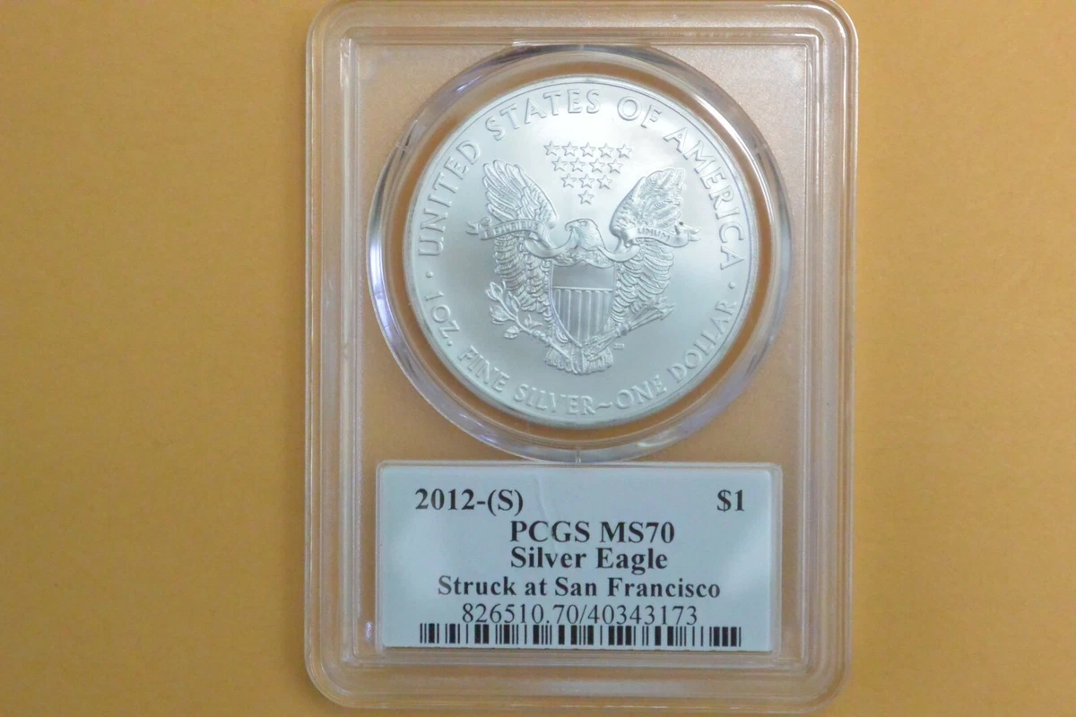 2012 Silver Eagle PCGS MS70 銀貨 2012 $1 American Silver Eagle MS70 PCGS