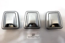 ✅ 10-14 OEM Rolls Royce Ghost RR4 Rear Child Seat Anchor Cover Trim Chrome SET