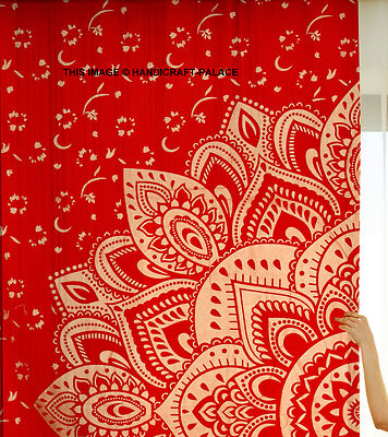 Room Curtans Boho Gold Ombre Door Tapestry Mandala Wndow Curtans