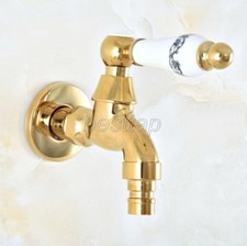 Grifo de latón dorado para lavadora de jardín para cocina lavadero baño sav147