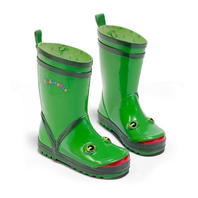 boys green rain boots