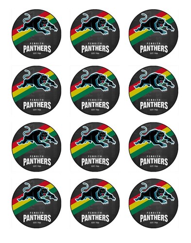 Panthers Rugby Cake Toppers Edible Icing Birthday Cake Decorations (3 Sizes) - Picture 3 of 6