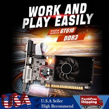 GT610 2GB Discrete Graphics Small Chassis DDR3 Memory VGA Computer Desktop