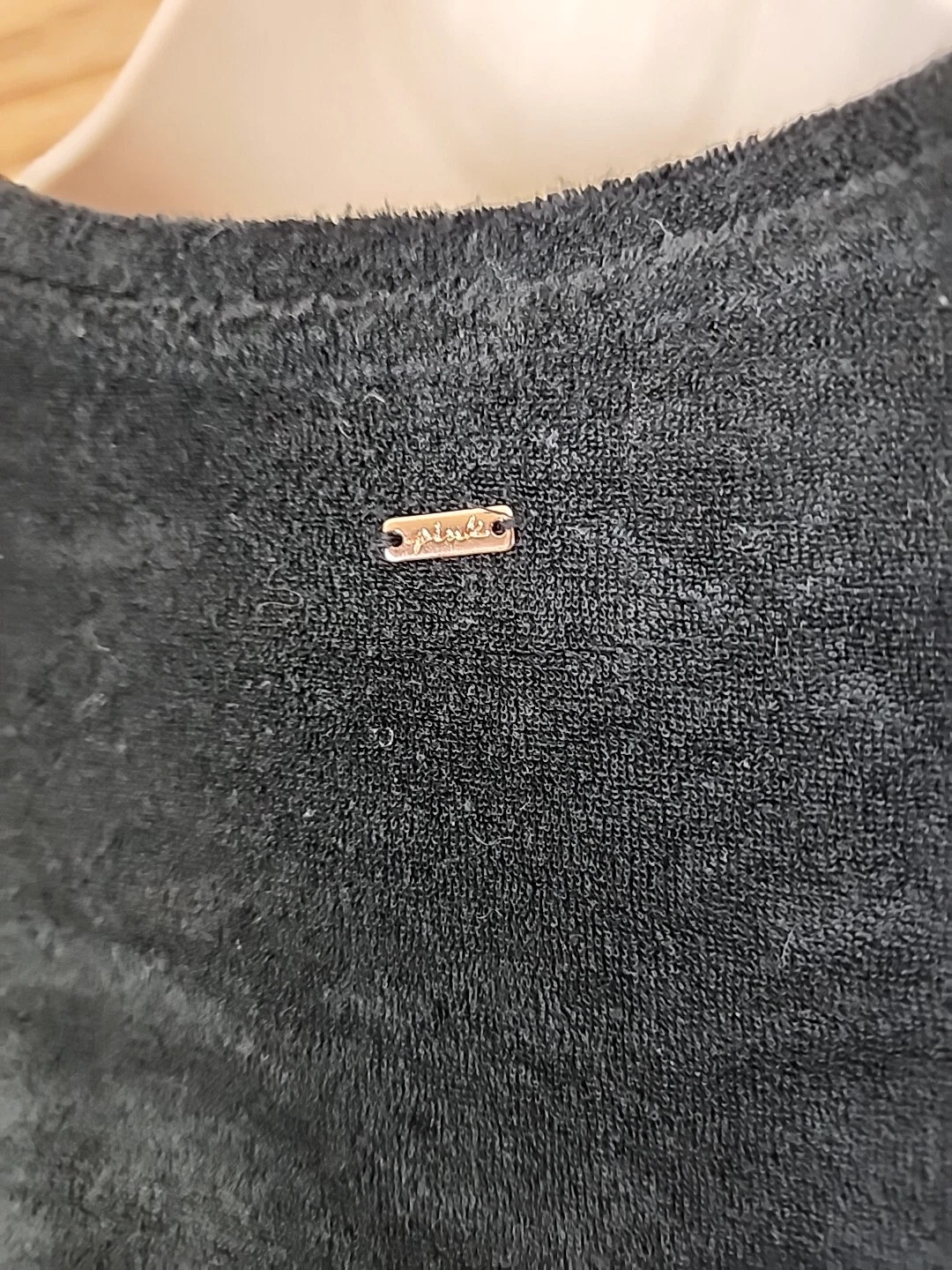 UNDERCOVER Abito in tessuto ROSA di Victoria's Secret nero spugna lati arricciati donna grande L