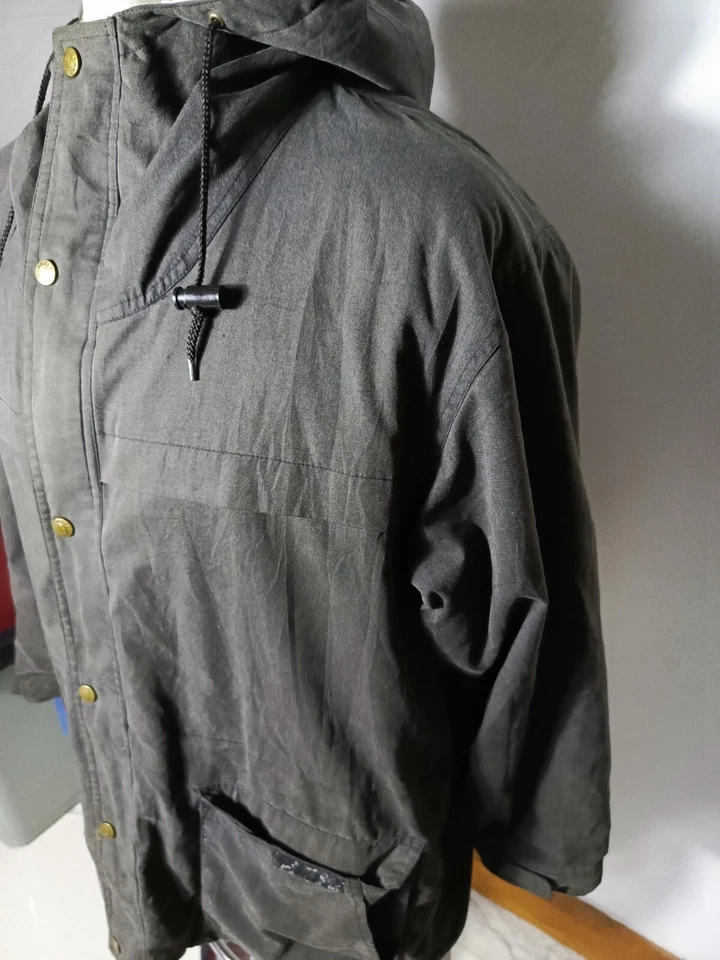 ANDLO Brand Military Jacket Hooded Hoodie Heavyweight Zip-Up Green |P:25, L:21.5 - Image 4 of 4