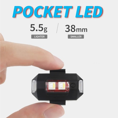 7-Color Motorcycles Bike Drone LED Aircraft Warning Strobe Lights USB Charging - Picture 4 of 12