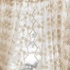 Embroidery Screen Window Lace Curtain Bay Window Curtain Romantic Pastoral