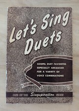 Singspiration Let's Sing Duets 1952 Vintage Songbook