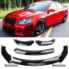 Gloss Black Car Front Bumper Spoiler Lip Splitter Body Kit For Nissan Altima S
