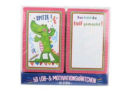 Trendhaus 50 LOB Motivationskärtchen, Fleißkärtchen, Ideal für Lehrer und Eltern