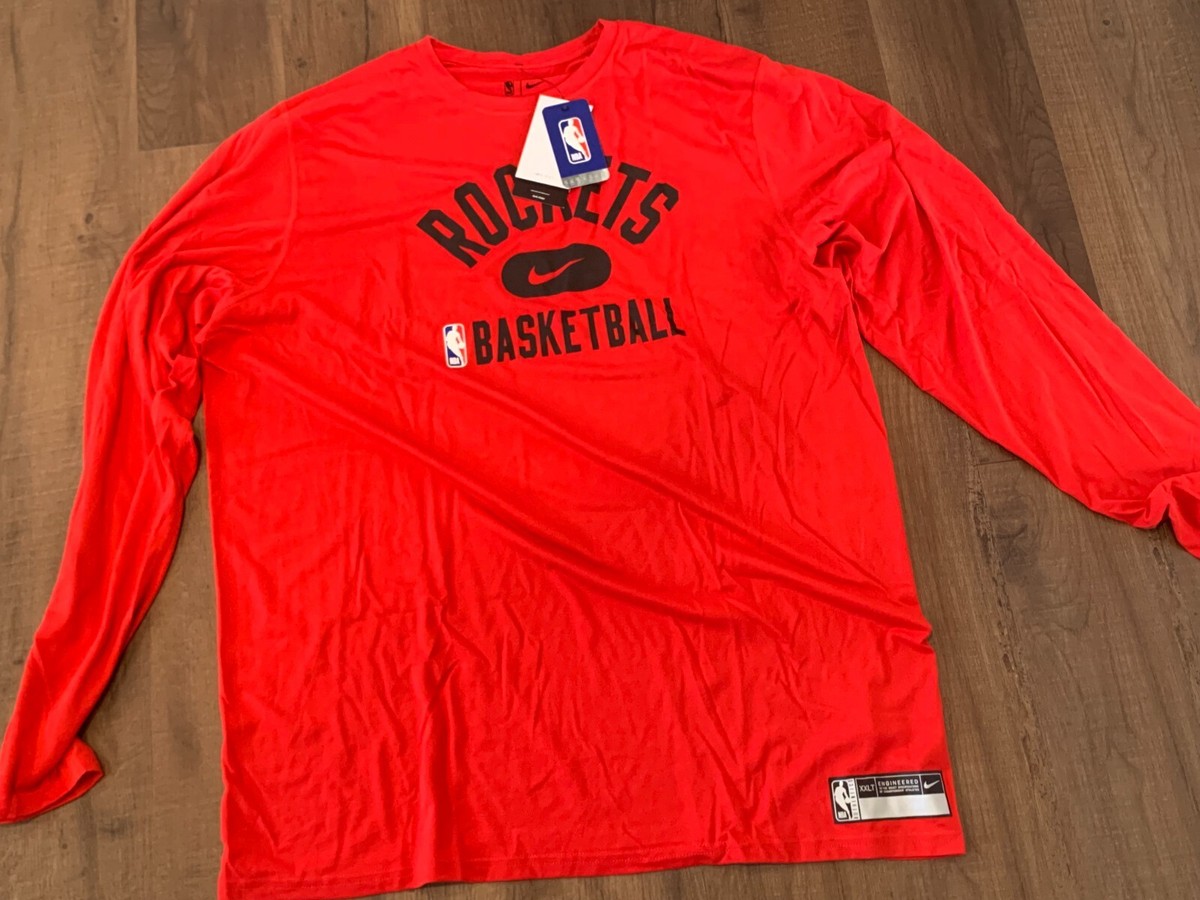 NWT XXL-Tall Nike Houston Rockets Player Issued Long Sleeve