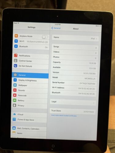 Apple iPad 2 2e génération - 16 Go de stockage A1395 Wi-Fi, fonctionne très bien - Photo 1 sur 11