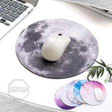 Space Round Mouse Pad PC Gaming Non Slip Mice Mat For Laptop Notebook Computer