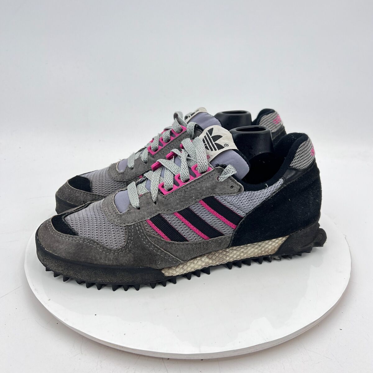 Vintage Adidas marathon Men Size 8M Grey Pink Training Shoes Vintage Adidas marathon Men Size 8M Grey Pink Training Shoes