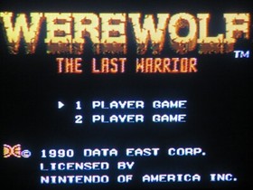 Werewolf: The Last Warrior (NES, 1990) By Data East (Cartridge Only) NTSC