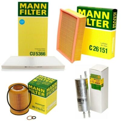 Mann Oil Air Paper Cabin Fuel Filter Service Kit for BMW E53 X5 04-06 4.4i 4.8is