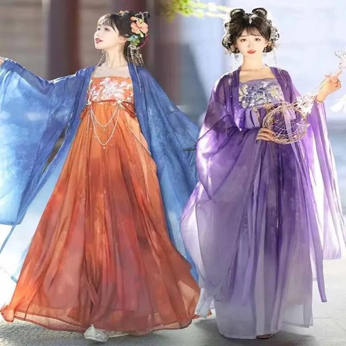 Vestido Hanfu Chino Mujeres Halloween Carnaval Disfraz Juegos con disfraces Antiguo Púrpura Fiesta - Imagen 2 de 12