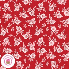 Riley Blake SANTA CLAUS LANE C9611R Red Pointsettias Quilt Fabric CHRISTMAS