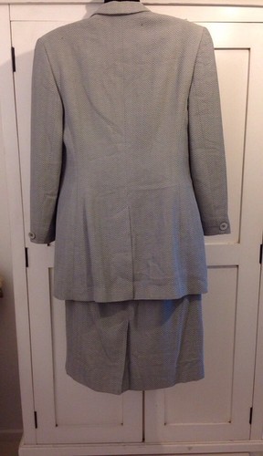 JAEGER Ladies Suit,jaeger Skirt & Jacket.Size UK 8. Woven Herringbone .Worn Once - Picture 6 of 12