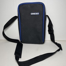 Nintendo Gameboy Game Boy Black Blue Rectangular Video Game Travel Case W/ Strap