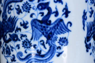 Buy Chinese Blue&White Porcelain Handmade Exquisite Phoenix Pattern Brush Pots 3123