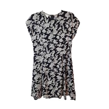 M E I Division Of Miss Erika Size L Fit & Flare Dress Rayon Cap Sleeve Floral