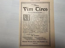 1902 Vim Tires Boston Woven Hose and Rubber Co. Ad Munsey's Magazine - RA3B8