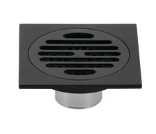 Kingston Brass BSF4262MB Watercourse 4" Square Shower Drain - Matte Black