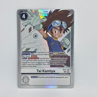 Tai Kamiya BT21-102 Secret Rare World Convergence Digimon TCG