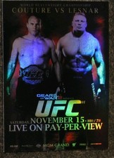 Topps UFC91 Couture vs Lesnar 