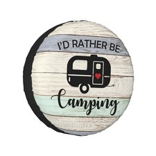 I'd Rather be Camping Rv Spare Tire Cover, Camper Spare Tire Cover, 14 inch