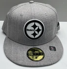 Pittsburgh Steelers 59Fifty Fitted 8 Heather Gray Cap Hat $45