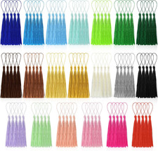 100 Pcs Bookmark Tassels Bulk 20 Colors Soft Craft Silky Handmade Mini Tassels f