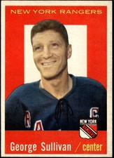 1959 Topps Hockey George Sullivan 1959 Topps #59 New York Rangers