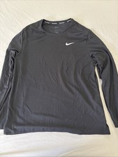 Nike Men's Dri-FIT UV Miler Long-Sleeve Running Top FB7070-010 M
