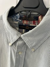 Tommy Hilfiger lata 90. Vintage Krótki rękaw Rozmiar USA Large. UK XL. Koszula w paski