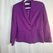Women  s Tahari Arthur S. Levine Purple Suit Blazer Size 10 Preowned