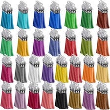 Leather Suede Keychain Tassels for Key Rings Activity Supplies 120Pcs