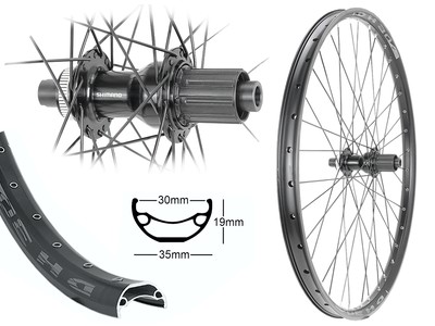 Hinterrad 28 29 Zoll Disc 30-622 Hohlkammer Shimano Steckachse 12x148 Centerlock