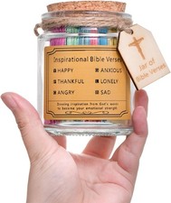 Color Coded Bible Verses in a Jar Inspirational Scripture Set transparent