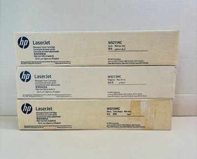 3 Genuine HP LJ MFP E78323 Cyan, Mag., & Black Toner W9210MC, W9211MC, W9213MC
