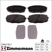 Zimmermann 23966.165.1 Bremsbelagsatz FüR KIA Hyundai Ceed Carens Cerato Koup