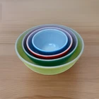 Vintage PYREX PRIMARY COLORS Mixing Bowls Set of 4, Yellow Green Red Blue