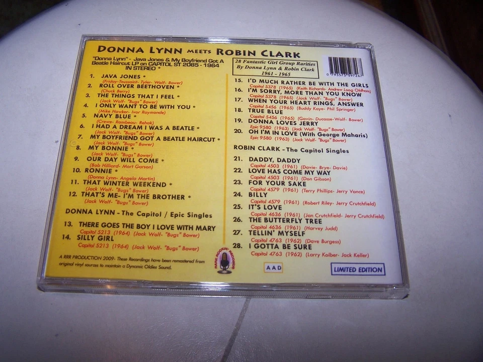 DONNA LYNN MEETS ROBIN CLARK- CD -Import - 28 Tracks Foto 2 de 2