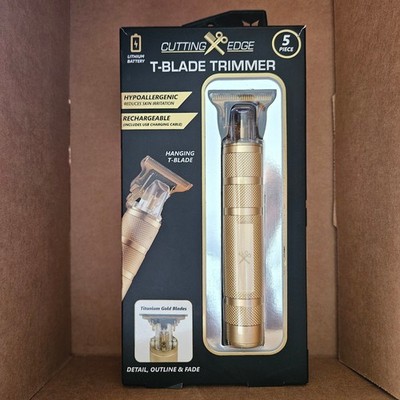 Cutting Edge Rechargeable Zero Gap T-Blade Trimmer Men's Grooming Tool Gold