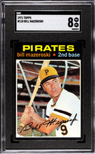 1971 Topps #110 Bill Mazeroski - Pittsburgh Pirates - NM-MT - SGC 8