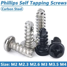 M2-M4 Round Head Phillips Self Tapping Screws Tail Cutting Small Micro Screws
